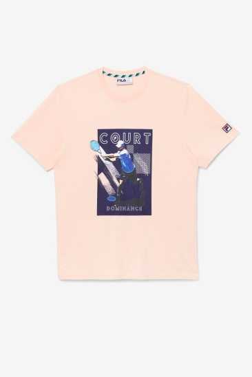 Fila Homme Court Dominance Tee 119 Seashell Rose / Peacoat Fila France FTC-398267